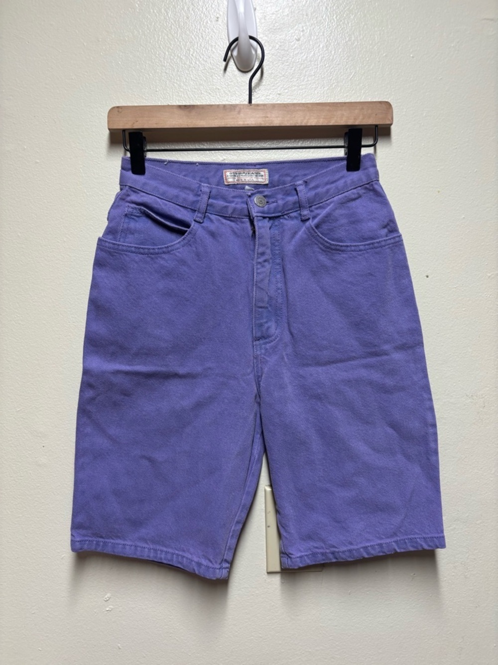 VTG Guess denim purple Bermuda shorts 100 cotton 26W